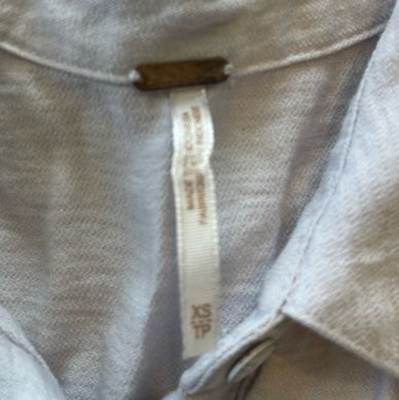 Free People Womens Oversized Long Sleeve Button Down Tunic Mini Dress Xs & Med - Picture 4 of 5